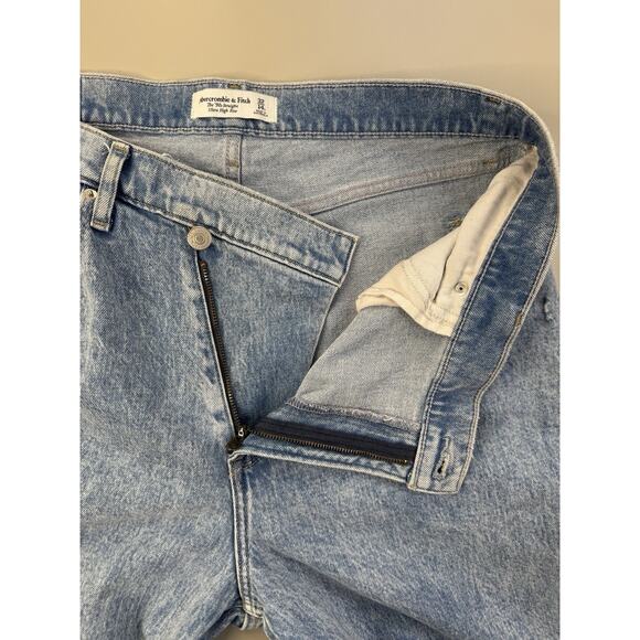 Abercrombie & Fitch Womens The 90s Straight Ultra High Rise 32 Long Medium Wash - Picture 5 of 16